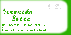 veronika bolcs business card